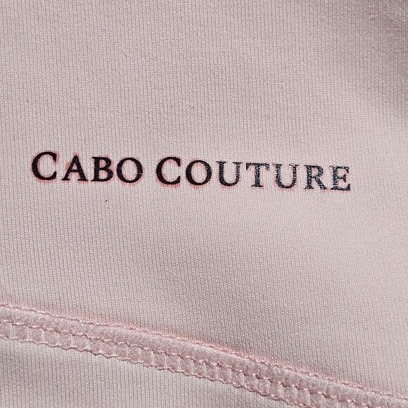 Cabo Couture Women Ruffle Sports Bra Leggings Pink Set S/M Coquette Athflow Y2K - Picture 3 of 12
